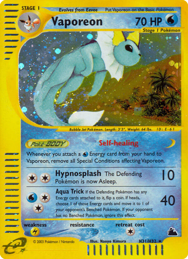 Vaporeon original Skyridge card